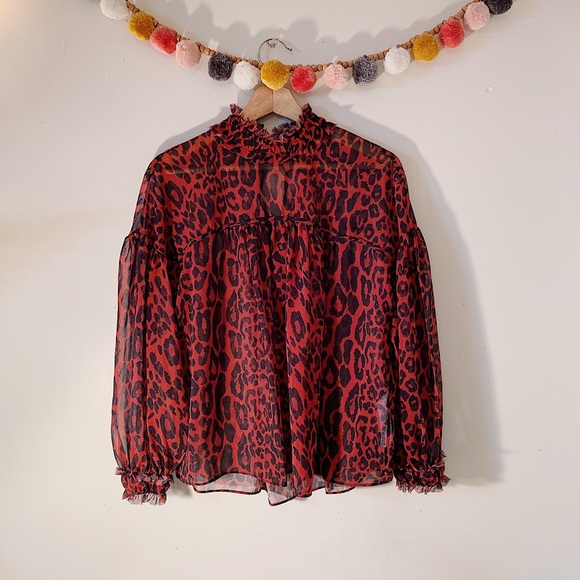 Zara Tops - Zara Leopard size Small